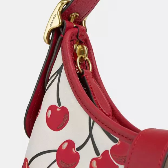 Authentic Hamptons Hobo Bag With Cherry Print - Picture 4 of 5